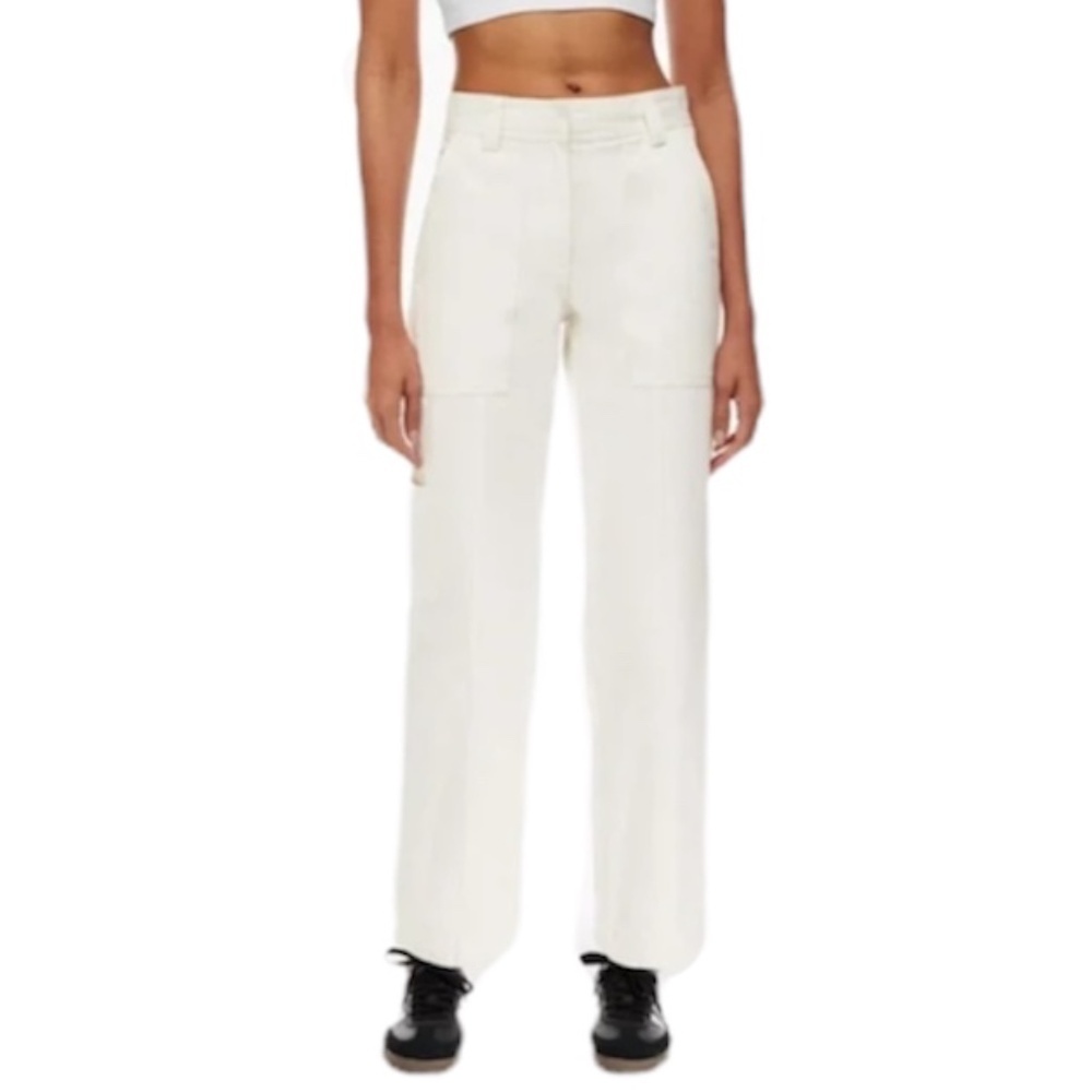 Aritzia Sunday Best white Oscar cargo carpenter straight leg pants 2